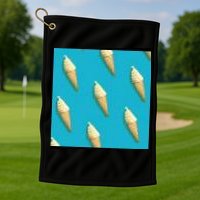 Ice Cream Cone Pattern Golf Towel