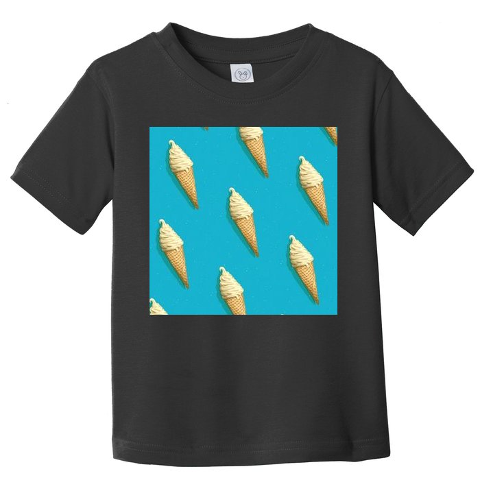 Ice Cream Cone Pattern Toddler T-Shirt