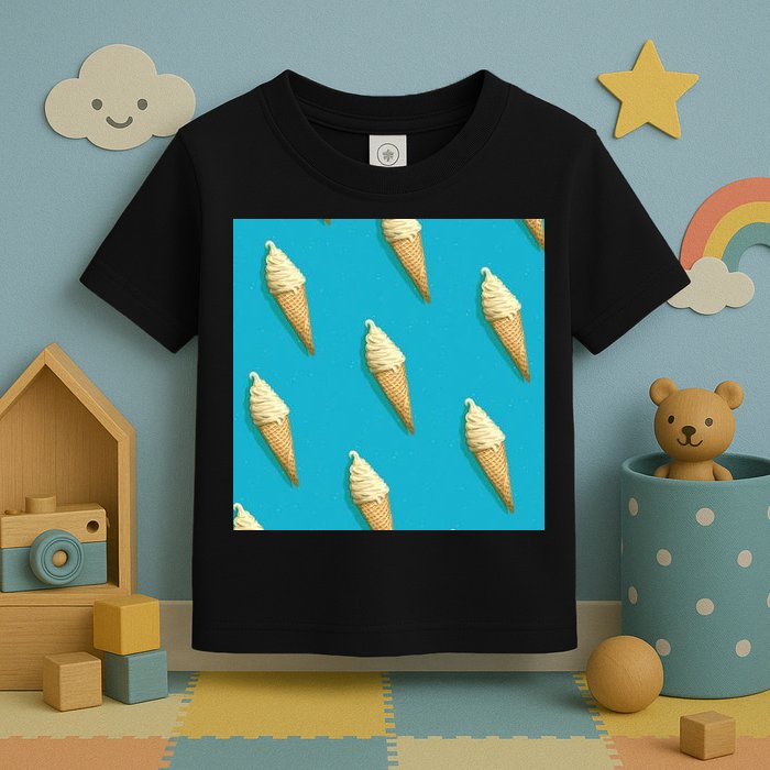 Ice Cream Cone Pattern Toddler T-Shirt