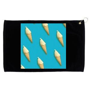 Ice Cream Cone Pattern Grommeted Golf Towel