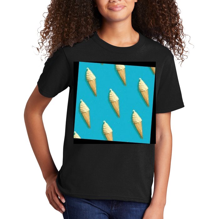 Ice Cream Cone Pattern Kids T-Shirt