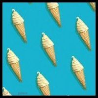 Ice Cream Cone Pattern Zip Tote Bag