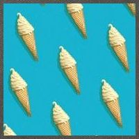 Ice Cream Cone Pattern Cotton Canvas Backpack