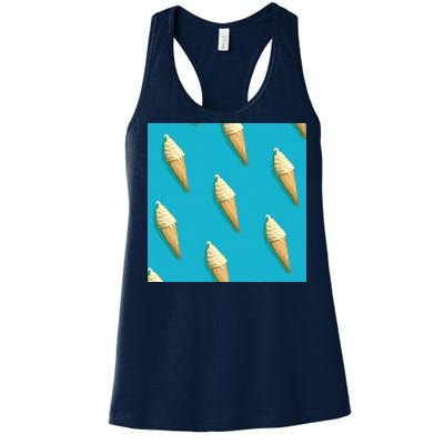 Ice Cream Cone Pattern Women's Racerback Tank