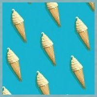 Ice Cream Cone Pattern Sueded Cloud Jersey T-Shirt