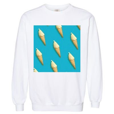 Ice Cream Cone Pattern Garment-Dyed Sweatshirt
