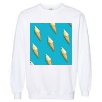 Ice Cream Cone Pattern Garment-Dyed Sweatshirt