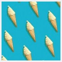 Ice Cream Cone Pattern Garment-Dyed Sweatshirt