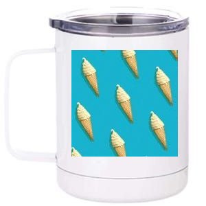 Ice Cream Cone Pattern 12 oz Stainless Steel Tumbler Cup