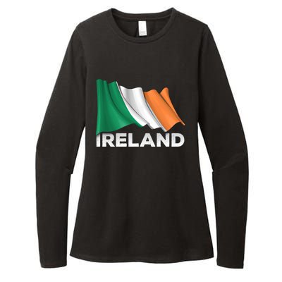 Ireland Country Cool Gift Waving Irish Flag Great Gift Womens CVC Long Sleeve Shirt