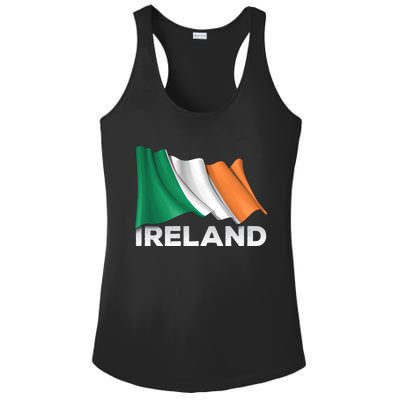 Ireland Country Cool Gift Waving Irish Flag Great Gift Ladies PosiCharge Competitor Racerback Tank