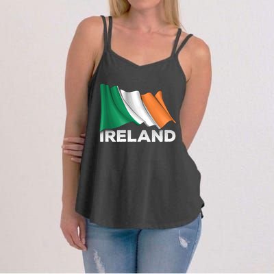 Ireland Country Cool Gift Waving Irish Flag Great Gift Women's Strappy Tank