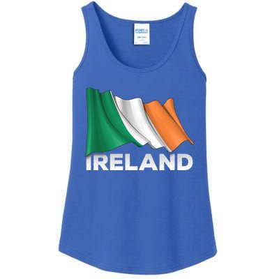 Ireland Country Cool Gift Waving Irish Flag Great Gift Ladies Essential Tank