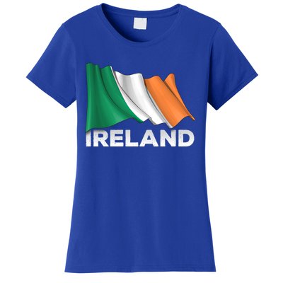 Ireland Country Cool Gift Waving Irish Flag Great Gift Women's T-Shirt