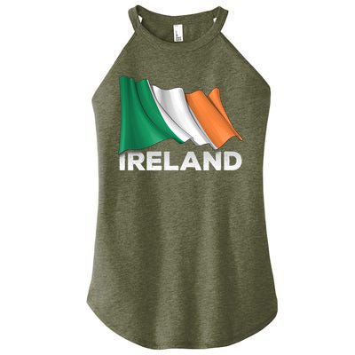 Ireland Country Cool Gift Waving Irish Flag Great Gift Women's Perfect Tri Rocker Tank