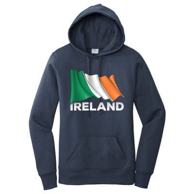 Ireland Country Cool Gift Waving Irish Flag Great Gift Women's Pullover Hoodie