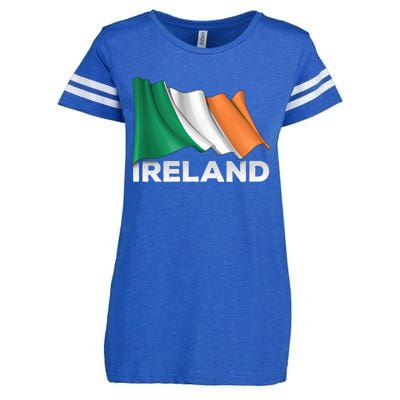 Ireland Country Cool Gift Waving Irish Flag Great Gift Enza Ladies Jersey Football T-Shirt