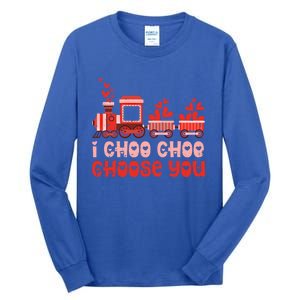 I Choo Choo Choose You Valentines Day Train Gift Tall Long Sleeve T-Shirt