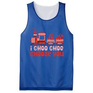 I Choo Choo Choose You Valentines Day Train Gift Mesh Reversible Basketball Jersey Tank