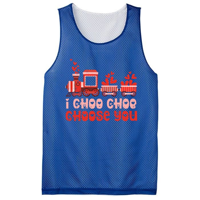 I Choo Choo Choose You Valentines Day Train Gift Mesh Reversible Basketball Jersey Tank