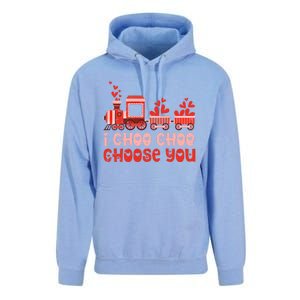 I Choo Choo Choose You Valentines Day Train Gift Unisex Surf Hoodie