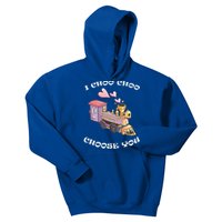 I Choo Choo Choose You Valentine's Day Cute Train Pun Gift Cute Gift Kids Hoodie