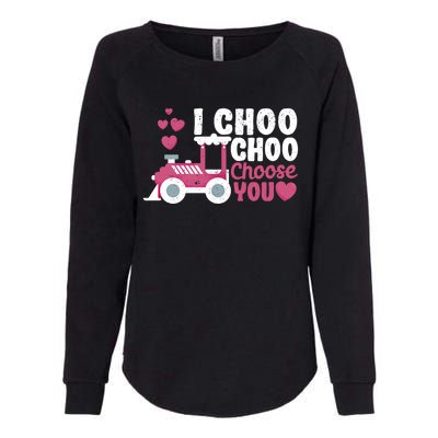 I Choo Choo Choose You Valentine's Day Train Lover Couples Cute Gift Womens California Wash Sweatshirt