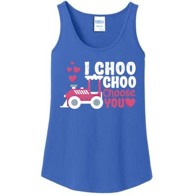 I Choo Choo Choose You Valentine's Day Train Lover Couples Cute Gift Ladies Essential Tank