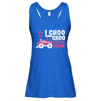 I Choo Choo Choose You Valentine's Day Train Lover Couples Cute Gift Ladies Essential Flowy Tank