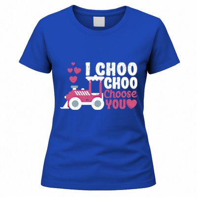 I Choo Choo Choose You Valentine's Day Train Lover Couples Cute Gift Women's T-Shirt