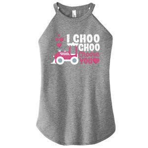 I Choo Choo Choose You Valentine's Day Train Lover Couples Cute Gift Women's Perfect Tri Rocker Tank