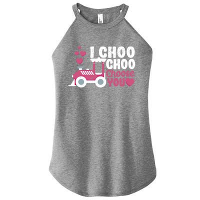 I Choo Choo Choose You Valentine's Day Train Lover Couples Cute Gift Women's Perfect Tri Rocker Tank