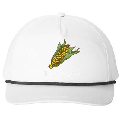 It's Corn Cone It Has The Juice Corn Boy Corn Tok Snapback Five-Panel Rope Hat