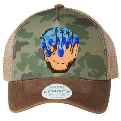 Ice Cream Cone Baseball Glove Drip Legacy Tie Dye Trucker Hat