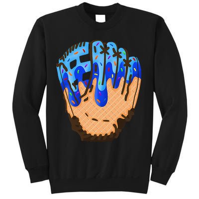 Ice Cream Cone Baseball Glove Drip Sweatshirt