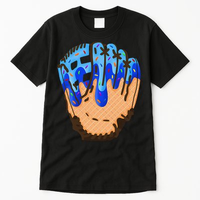 Ice Cream Cone Baseball Glove Drip Tall T-Shirt