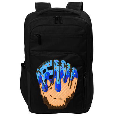 Ice Cream Cone Baseball Glove Drip Impact Tech Backpack
