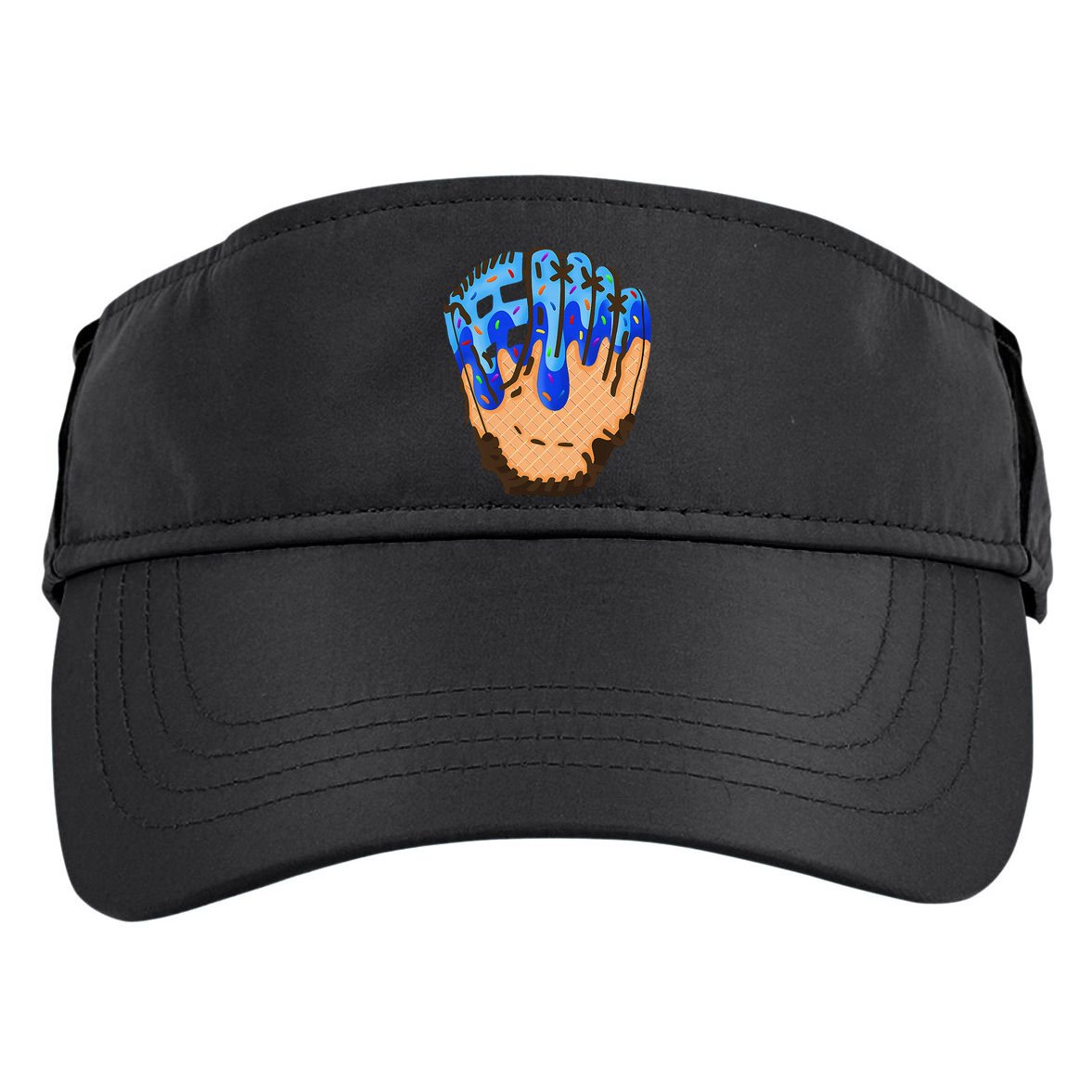 Ice Cream Cone Baseball Glove Drip Adult Drive Performance Visor