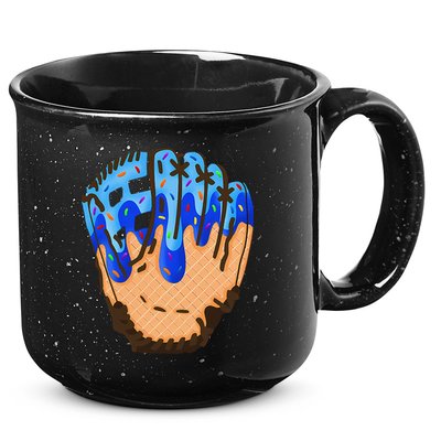 Ice Cream Cone Baseball Glove Drip 15oz Campfire Ceramic Mug