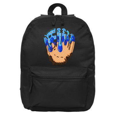 Ice Cream Cone Baseball Glove Drip 16 in Basic Backpack