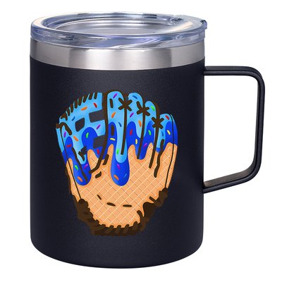 Ice Cream Cone Baseball Glove Drip 12oz Stainless Steel Coffee Mug