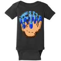 Ice Cream Cone Baseball Glove Drip Baby Bodysuit