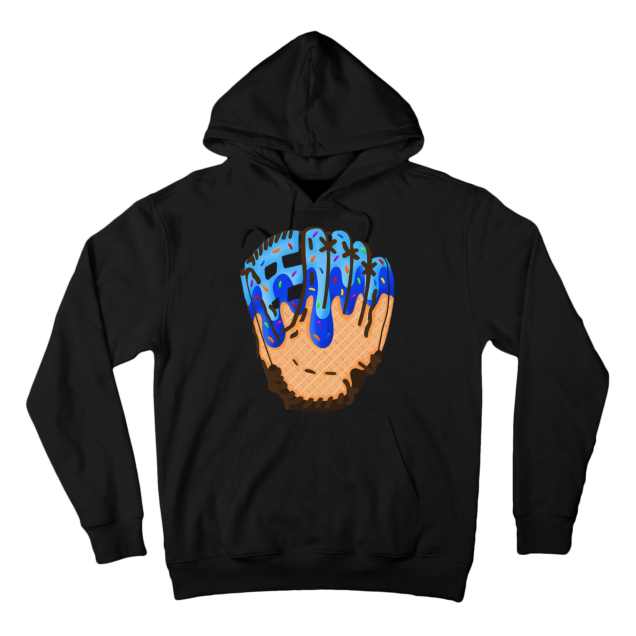 Ice Cream Cone Baseball Glove Drip Tall Hoodie
