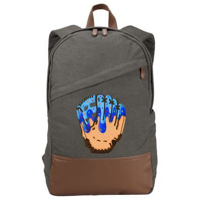 Ice Cream Cone Baseball Glove Drip Cotton Canvas Backpack