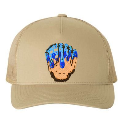 Ice Cream Cone Baseball Glove Drip Yupoong Adult 5-Panel Trucker Hat
