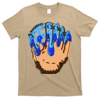 Ice Cream Cone Baseball Glove Drip T-Shirt