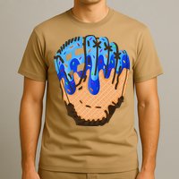 Ice Cream Cone Baseball Glove Drip T-Shirt