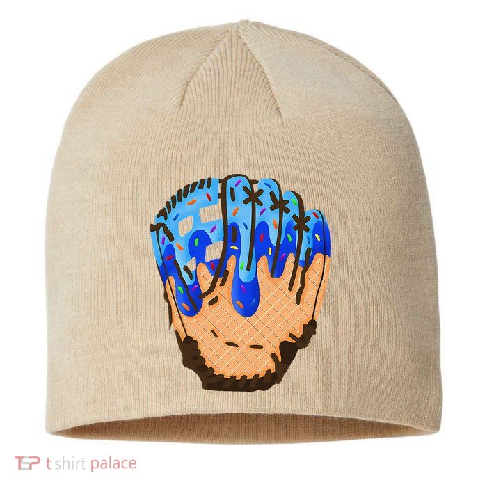 Ice Cream Cone Baseball Glove Drip Sustainable Beanie