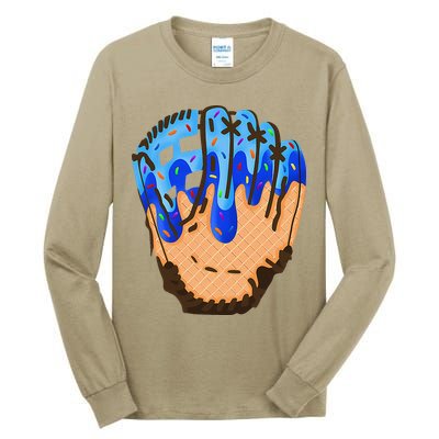 Ice Cream Cone Baseball Glove Drip Tall Long Sleeve T-Shirt