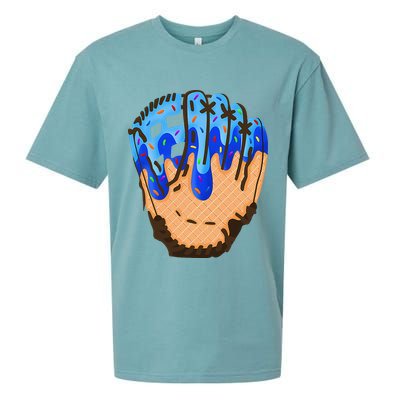 Ice Cream Cone Baseball Glove Drip Sueded Cloud Jersey T-Shirt
